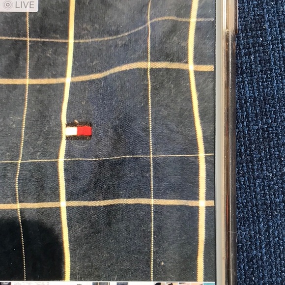 Men’s Tommy Hilfiger blue plaid button up shirt - Picture 2 of 4